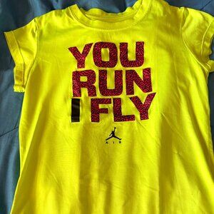 Air Jordan ''You Run, I Fly'' Sports Green Tee-Shirt
